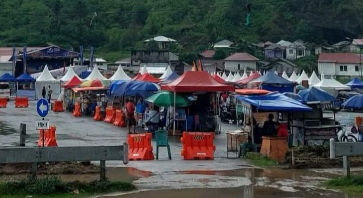 Suasana festival literasi di gelanggang Bancah  Laweh.